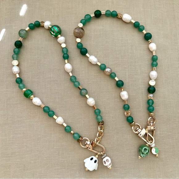 NEW Jade and Pearl Necklace - Picture 2 of 6
